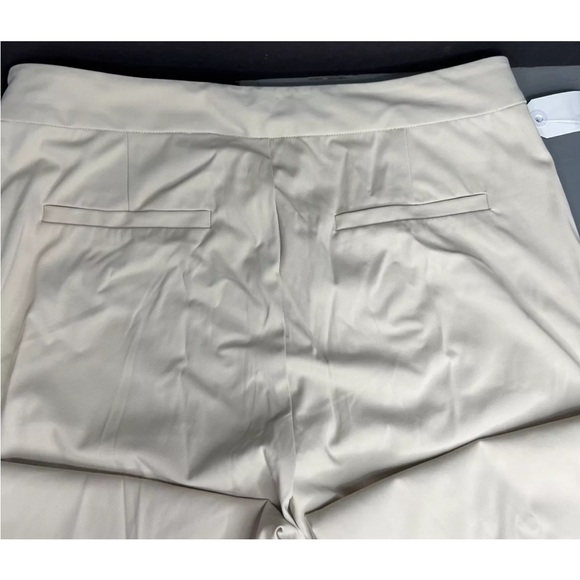 Symphony & Note Womens Side Zip Pull on Flared Leg Mid Rise Pants Taupe Sz 8 NWT - Picture 4 of 9